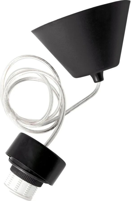 Lampeoppheng innendørs IP20 Svart-transprarent