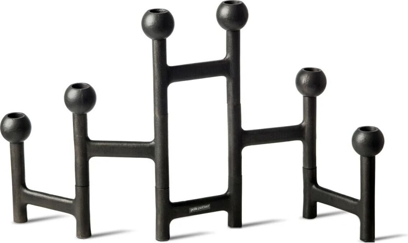 Round Folding lysestake 56 x 30 Mørkegrå