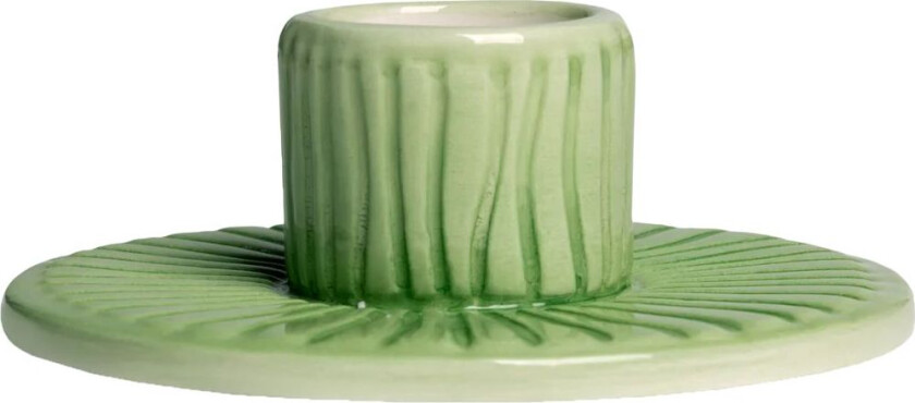 Stripes lysestake Ø 8 cm Grønn