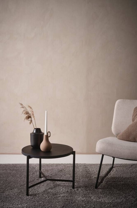 DAFNI sofabord Ø 50 cm Black mdf / metall