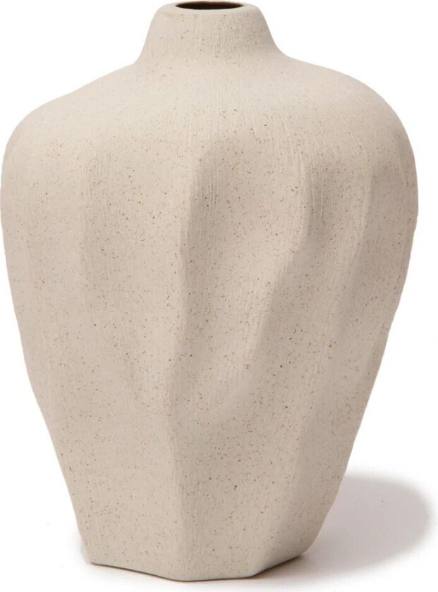 Flower seed vase Sand white