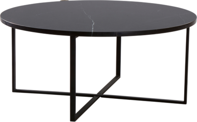 sofabord Ø 80 cm Svart