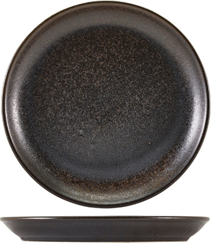 Cinder Sort Coupe Tallerken 24cm - Terra