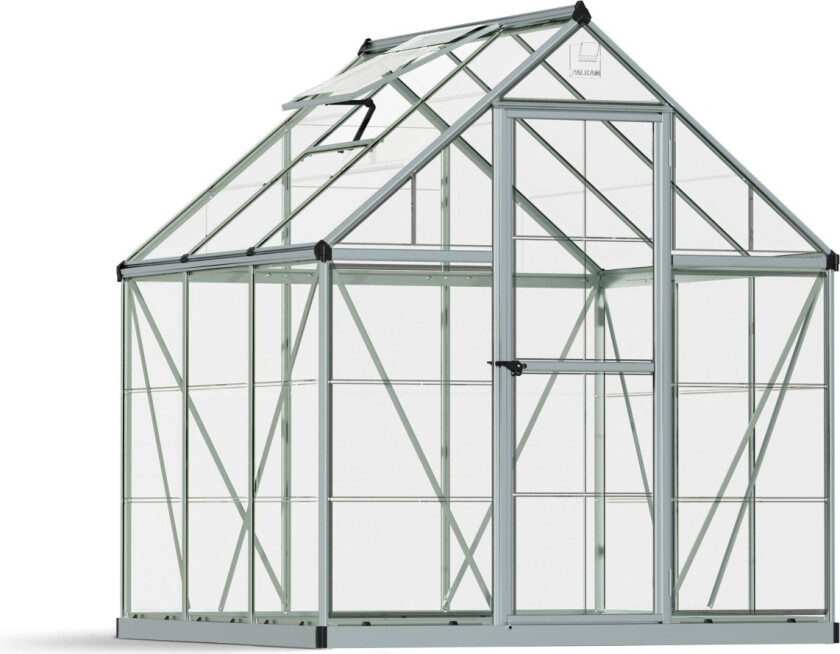 Palram - Canopia Harmony Polykarbonat Klart som Glass Drivhus 3,4 m² GRÅ