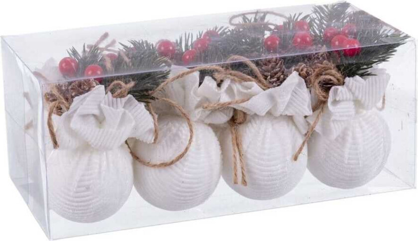 Juletrekuler Hvit Flerfarget Manchester Foam 6 x 6 x 6 cm (8 tall)