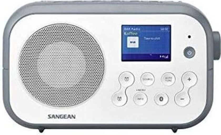 Sangean Dab Radio dpr42 Bt Hvit/grå Med Blåtann/bluetooth 340041