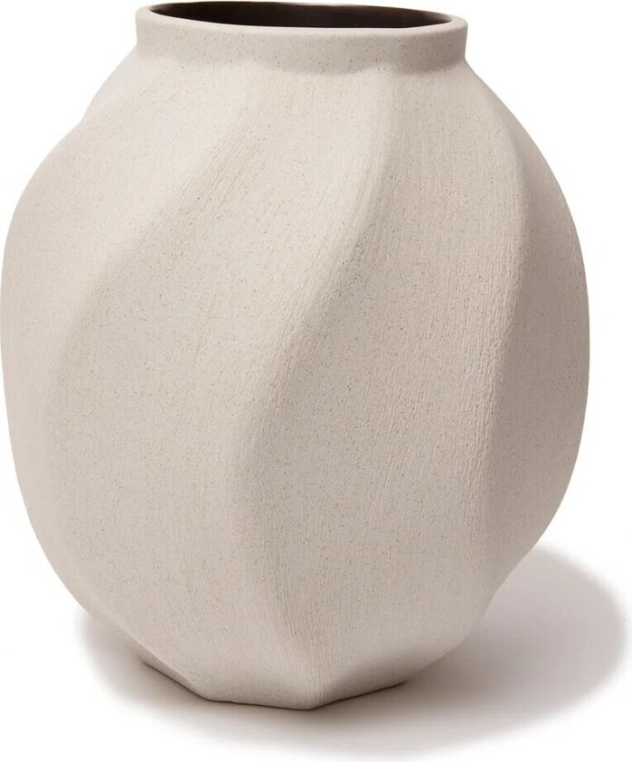 Soft wave vase Sand white light