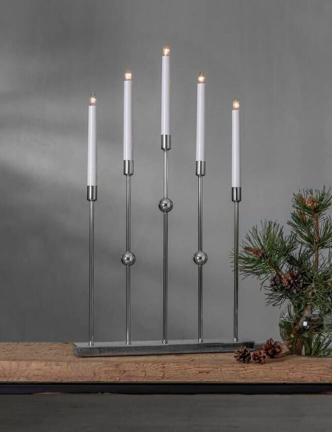 Lysestake Gustavo høyde 64 cm Chrome