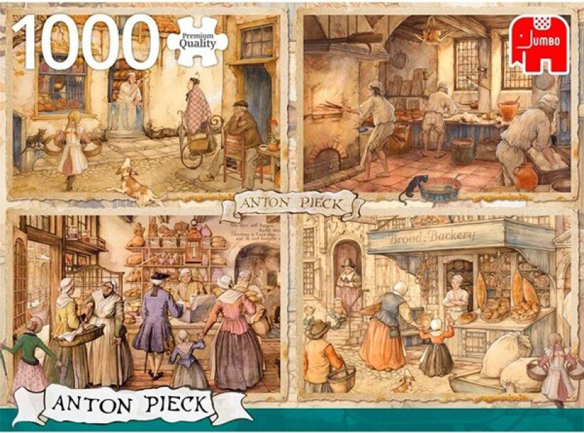 Puzzle - Anton Pieck: Bakers from the 19th C
