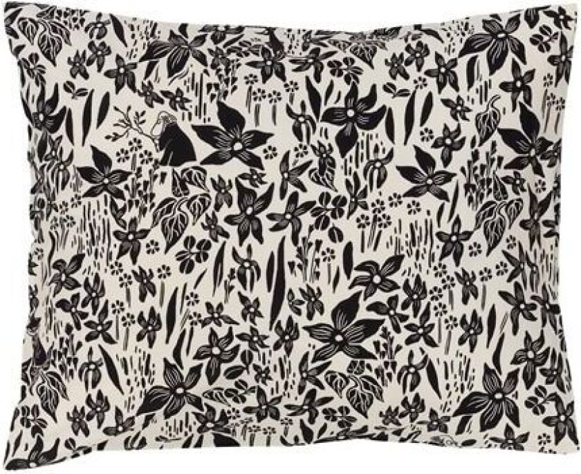 Mummitrollet putevar 50 x 60 cm Lilja svart-hvit