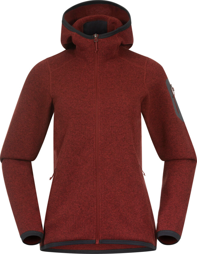 Bilde av Women's Kamphaug Knitted Hoodie XS, Chianti Red