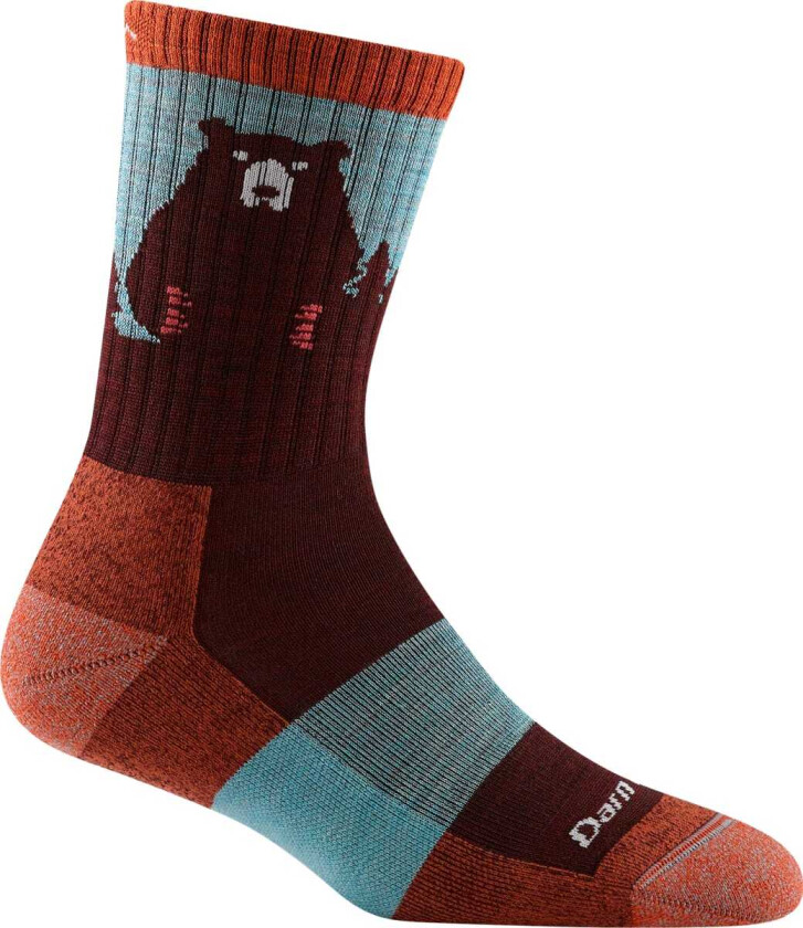 BEAR TOWN W MICRO CREW LIGHTWEIGHT WITH CUSHION BURGUNDY