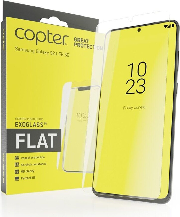 Samsung Galaxy S21 FE Skjermbeskytter ExoGlass Flat