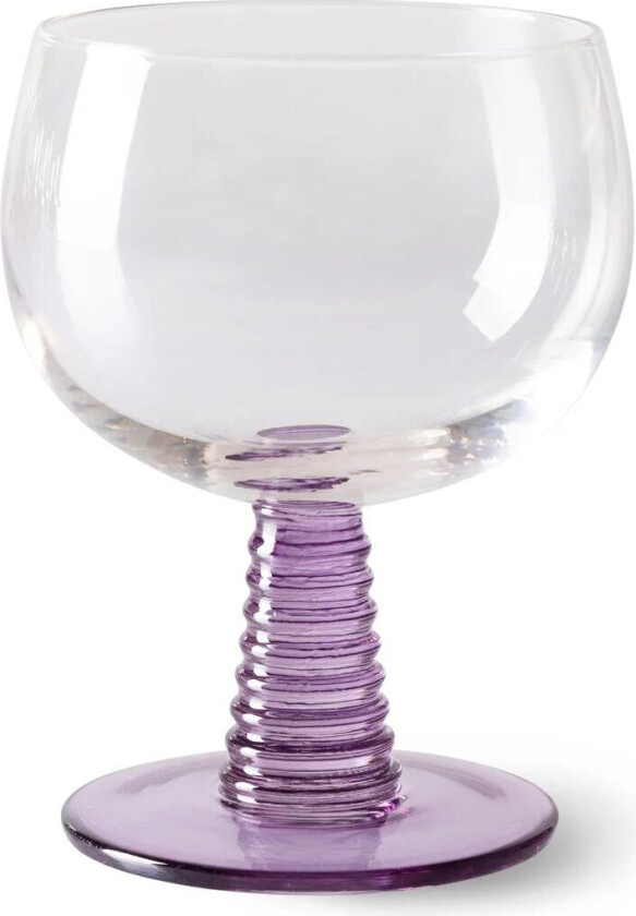 Swirl vinglass lav Lilla