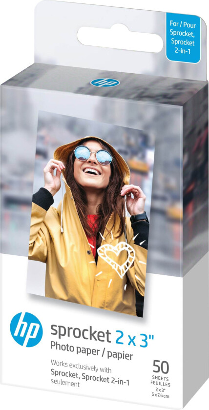 Sprocket / Spocket 2-in-1 Fotopapir 5 x 7,6 cm - 50 stk.