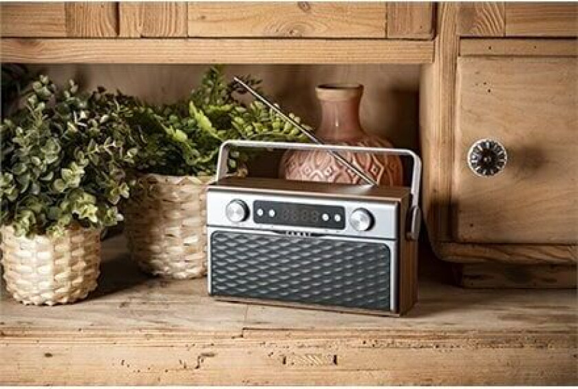 Camry Premium Radio CR 1183, Bærbar, Digitalt, FM, 16 W, Aluminium, Sort, Tre, Mønster