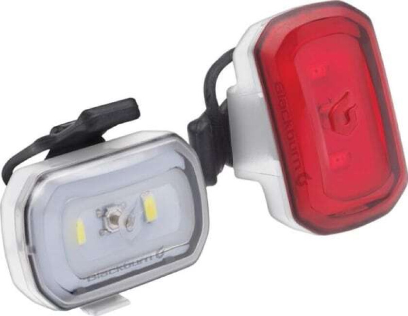 Click USB-lys, foran 60 lumen, bak 20 lumen, hvit