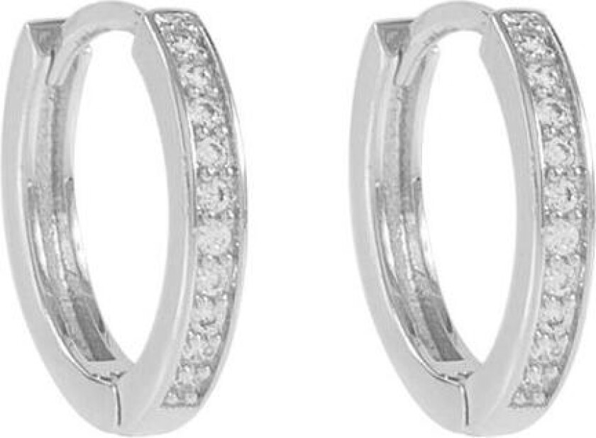 Snö Of Sweden Elaine Small Ring Earring Silver/Clear 14mm