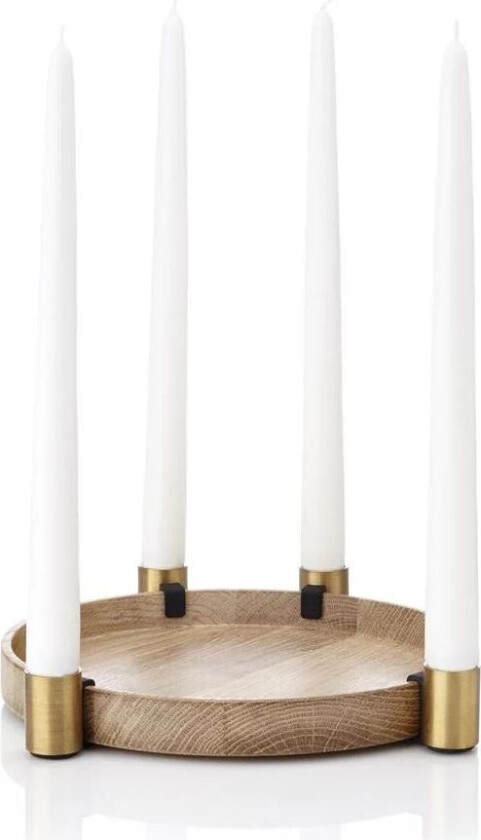 Applicata Luna lysestake eik-messing