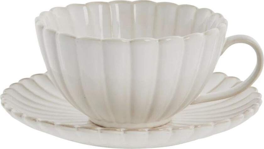 Camille kopp med skål Off White