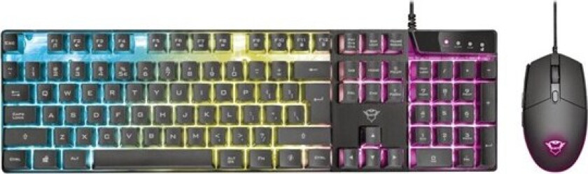 GXT 838 Azor Gaming Combo - Tastatur & Mussett - Nordisk - Svart