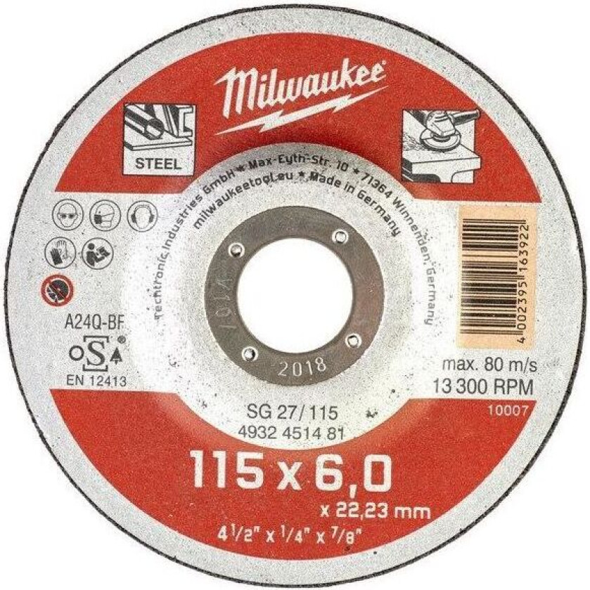 SG 27 Contractor Kappeskive 115x6 mm