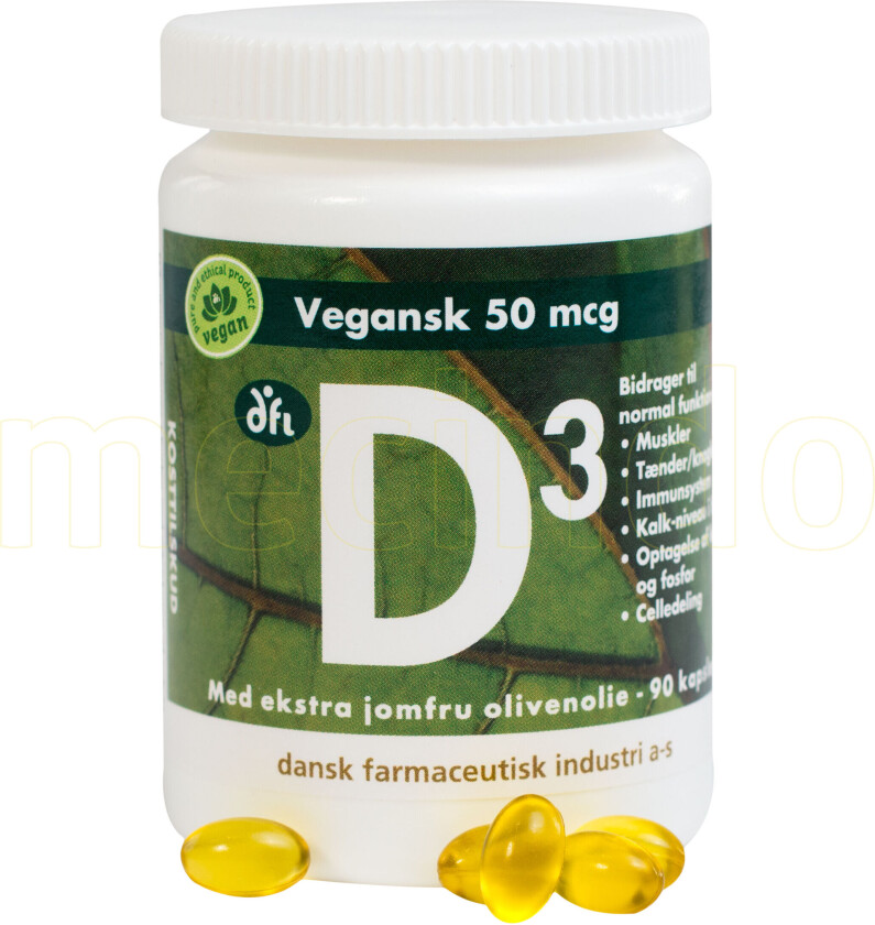 Vegansk D3, 50 Mcg - 90 Kapsler