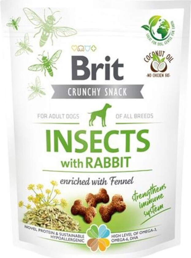 Brit Care Crunchy Snack Insects Rabbit 200 g