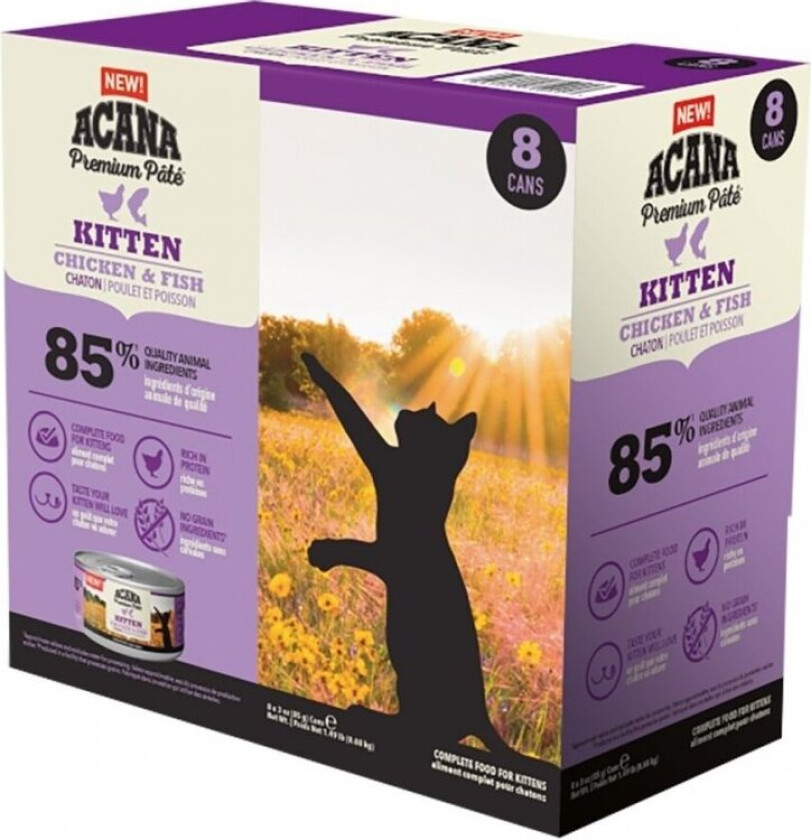 Acana Cat Kitten Premium Paté Chicken & Fish 8x85 g