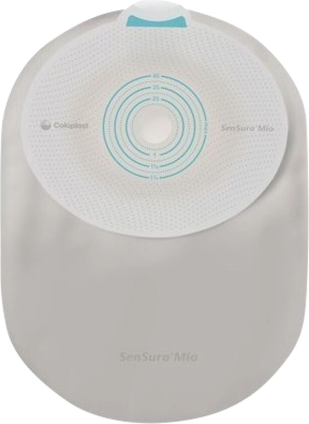 Coloplast SenSura Mio 1-delt lukket pose, 106710, Kleberkobling, hullstørrelse 15-45 mm, midi, 30 stk.