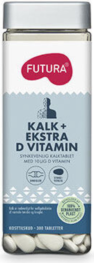 Kalk + Ekstra D Vitamin - 300 Tabletter