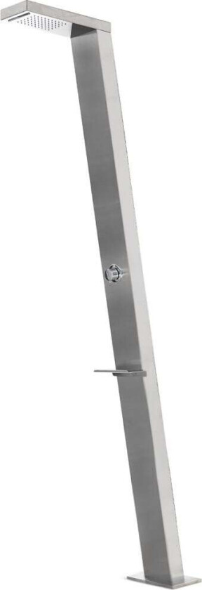 Utedusj med toppdusj og regndusj Børstet rustfritt stål
