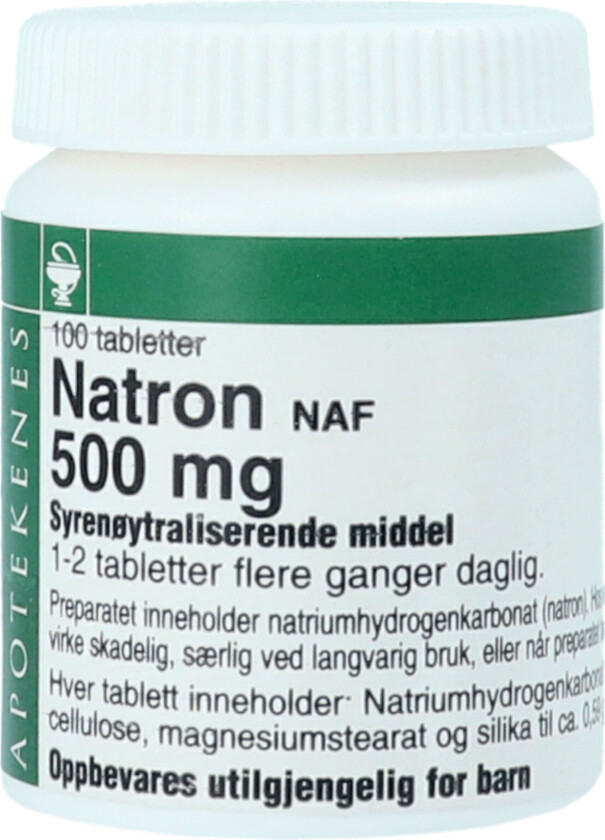 Natron  500 mg tabletter, 100 stk.