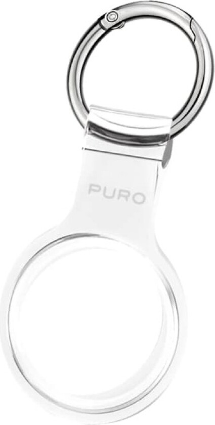 Puro AirTag NUDE KeyChain with Carabiner, transparent