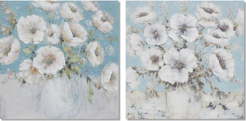 Maleri DKD Home Decor 100 x 2,8 x 100 cm Vase Shabby Chic (2 kvanta)