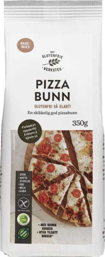 Pizzabunn Miks Gl.Fri Økol 350g Dgv