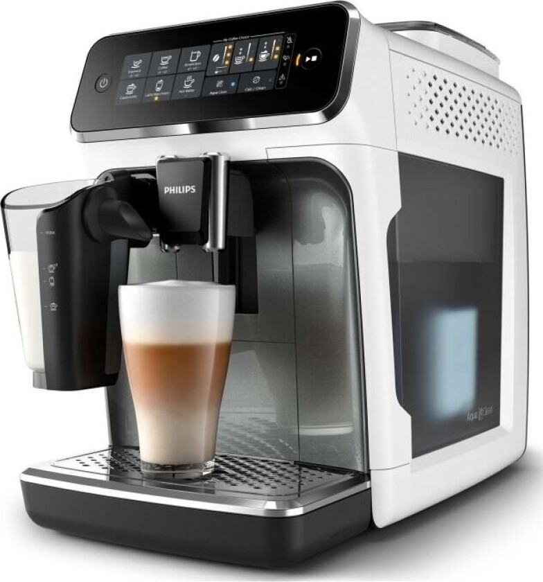 Series 3200 EP3249 - Automatisk kaffemaskin med melkeskummer - 15 bar - hvit