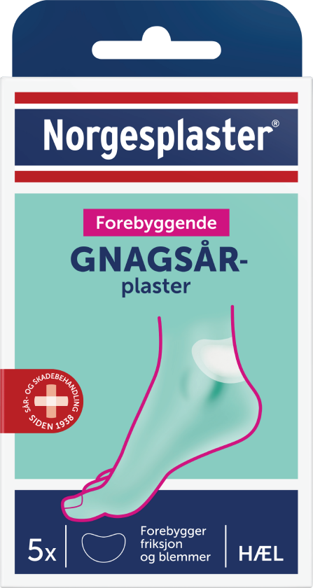 Forebyggende Gnagsårplaster Hæl, 5 stk.