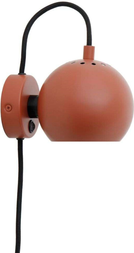 Ball Vegglampe Matt Terracotta Red