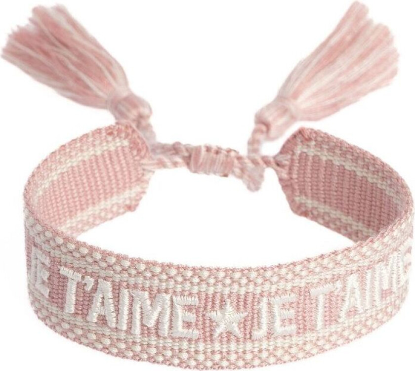 DARK Woven Friendship Bracelet Je T'aime Dusty Rose