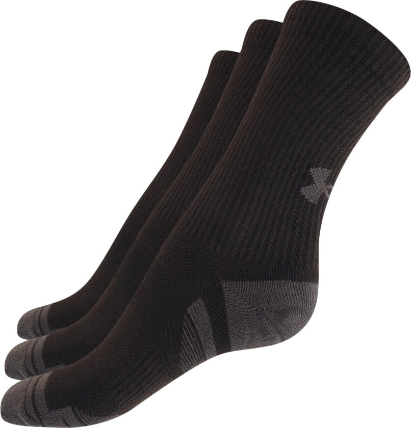 Unisex UA Performance Tech 3pk Crew 36.5-42, Black