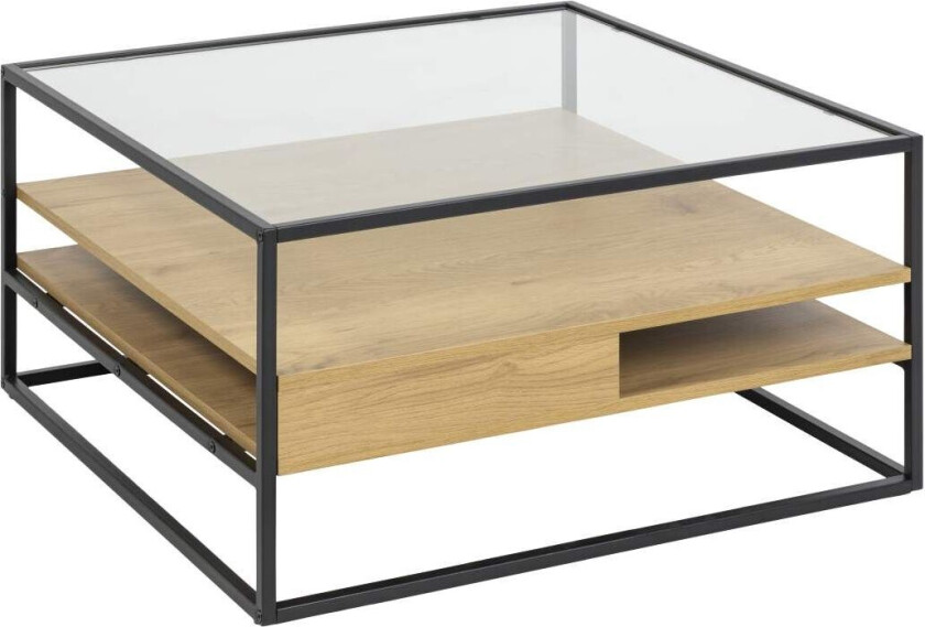 Randolf sofabord 2 hyller eik dekor.