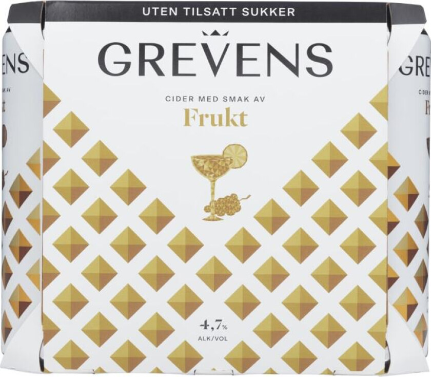 Grevens Cider Fruktsmak u/Sukker 0,5lx6 boks