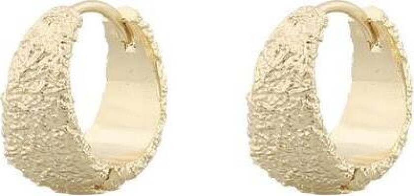 Florence Ring Earring Plain Gold 13,5mm