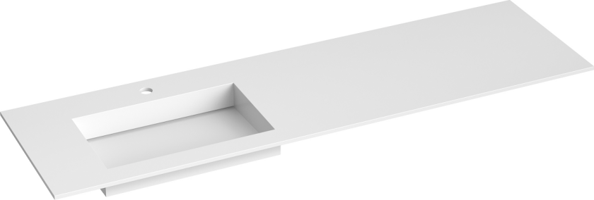 Bilde av Corian Sidestilt Servant m/Flat bunn - Hvit Matt