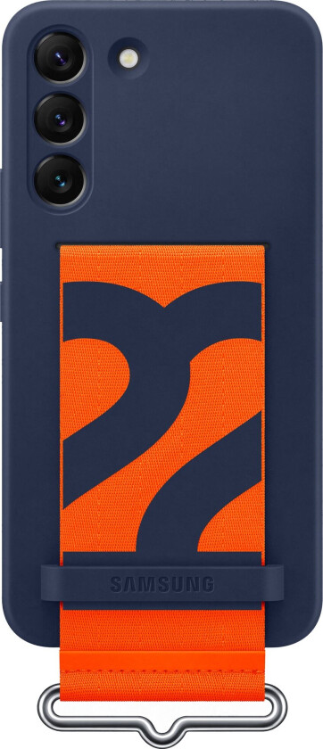 S22 Silicone Cover with Strap Navy