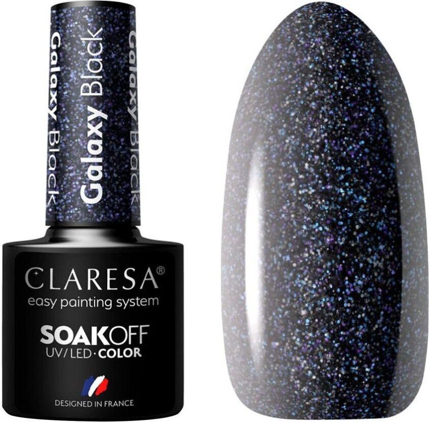 Nail Polish Hybrid Soak Off Galaxy Black 5ml