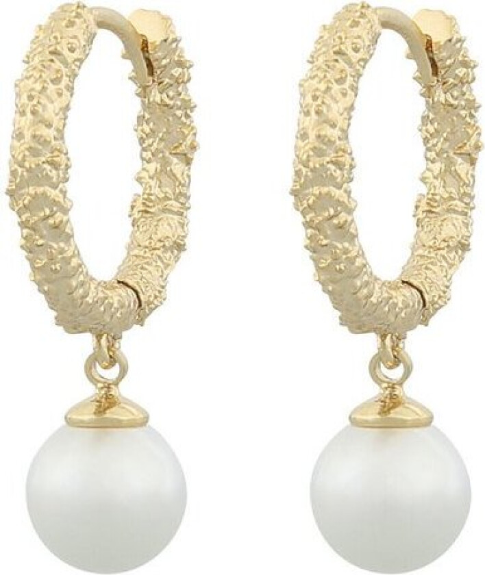 Snö Of Sweden London Ring Pendant Earring Gold/White 14mm