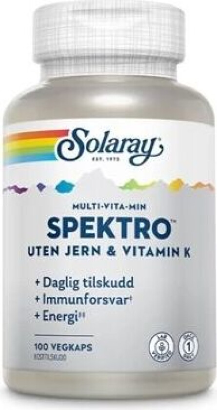 Solaray Spektro Uten Jern Og Vitamin K