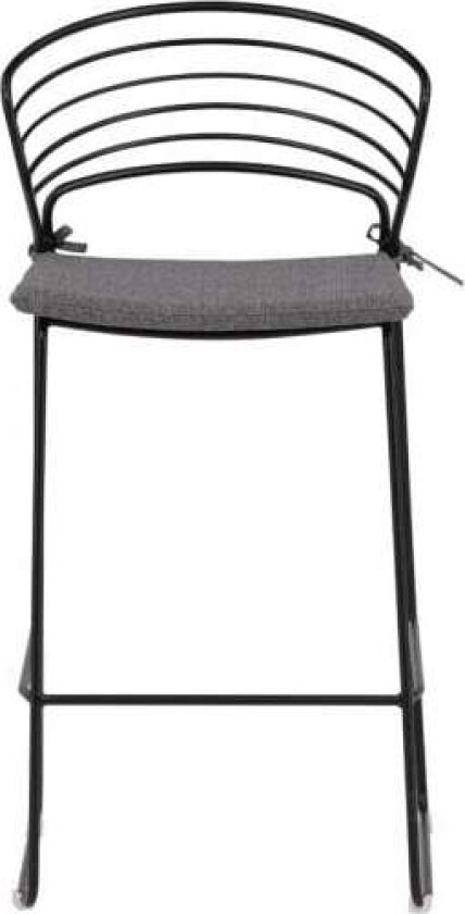 Milano hage barstol inkl. pute stabelbar svart.